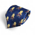 Papal Tiara and Keys Necktie Navy