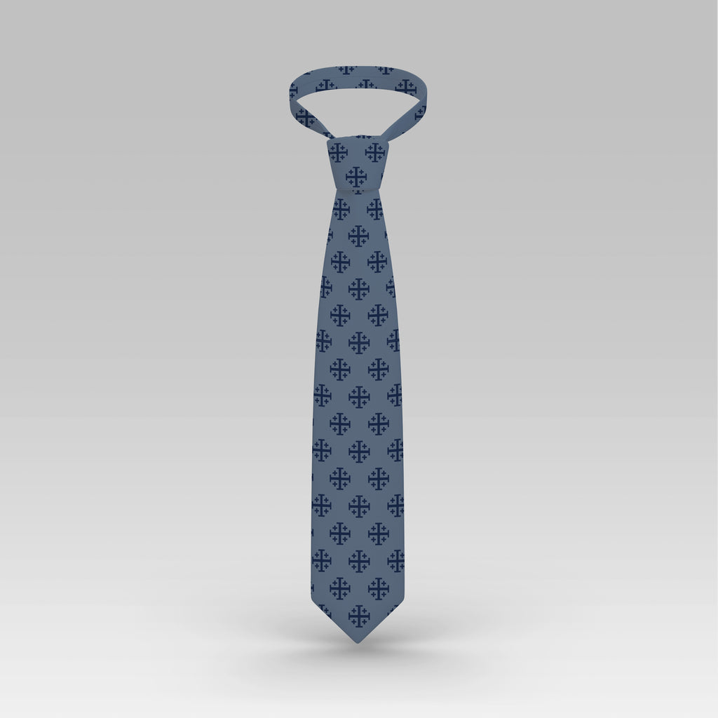 Blue Jerusalem Cross Necktie