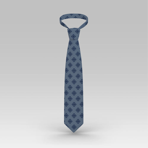 Blue Jerusalem Cross Necktie