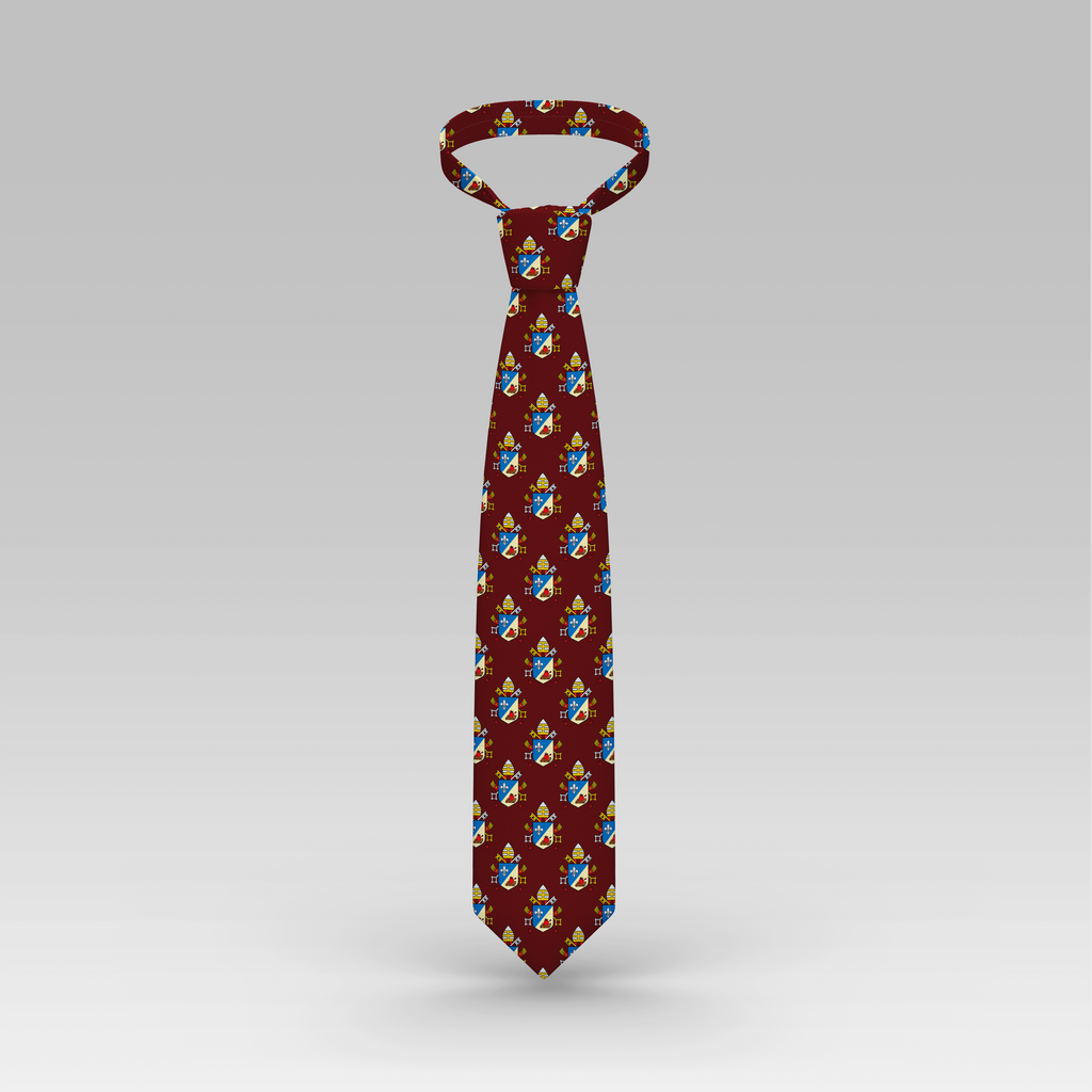 Pope Leo XIV Maroon Necktie