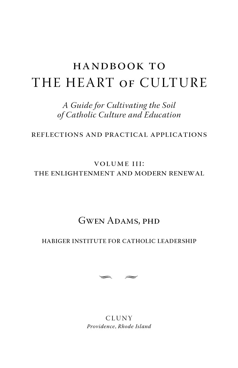 Handbook to The Heart of Culture, Volume III