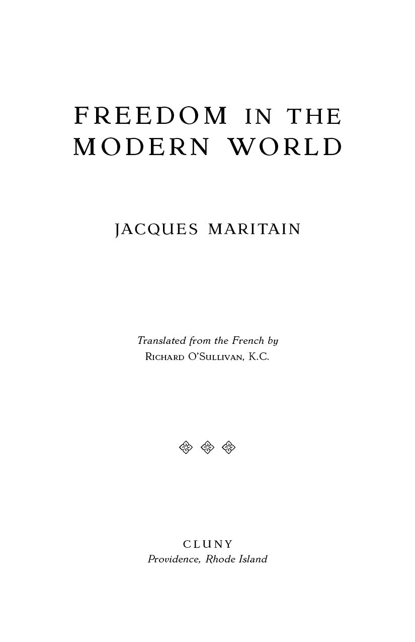 Freedom in the Modern World