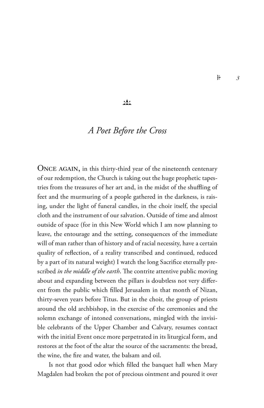 A Poet Before the Cross