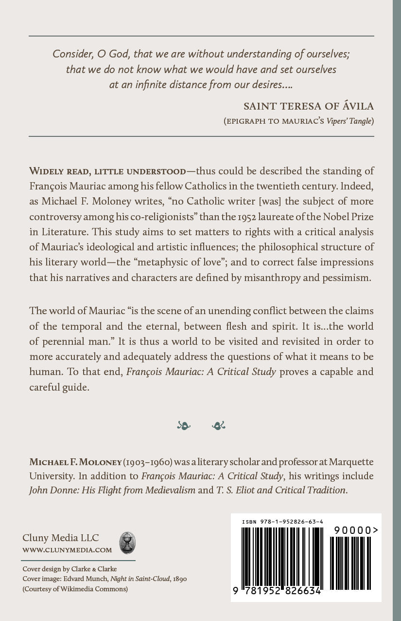 François Mauriac: A Critical Study