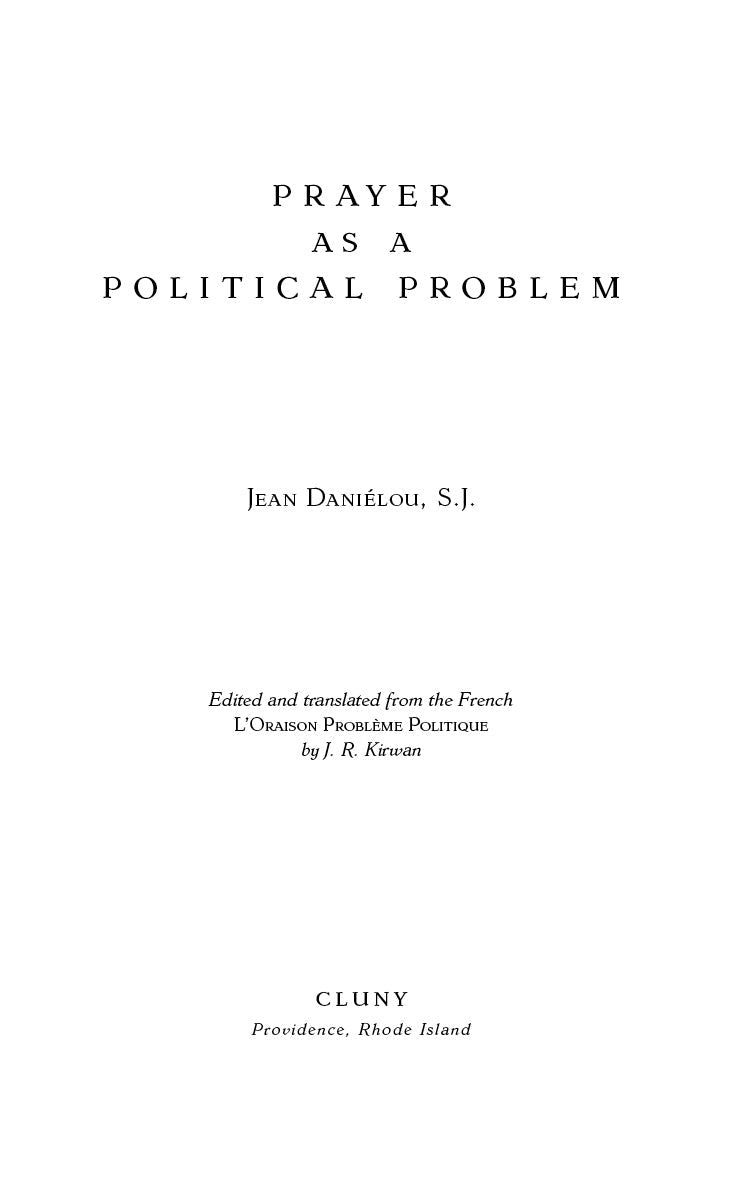 Prayer as a Political Problem