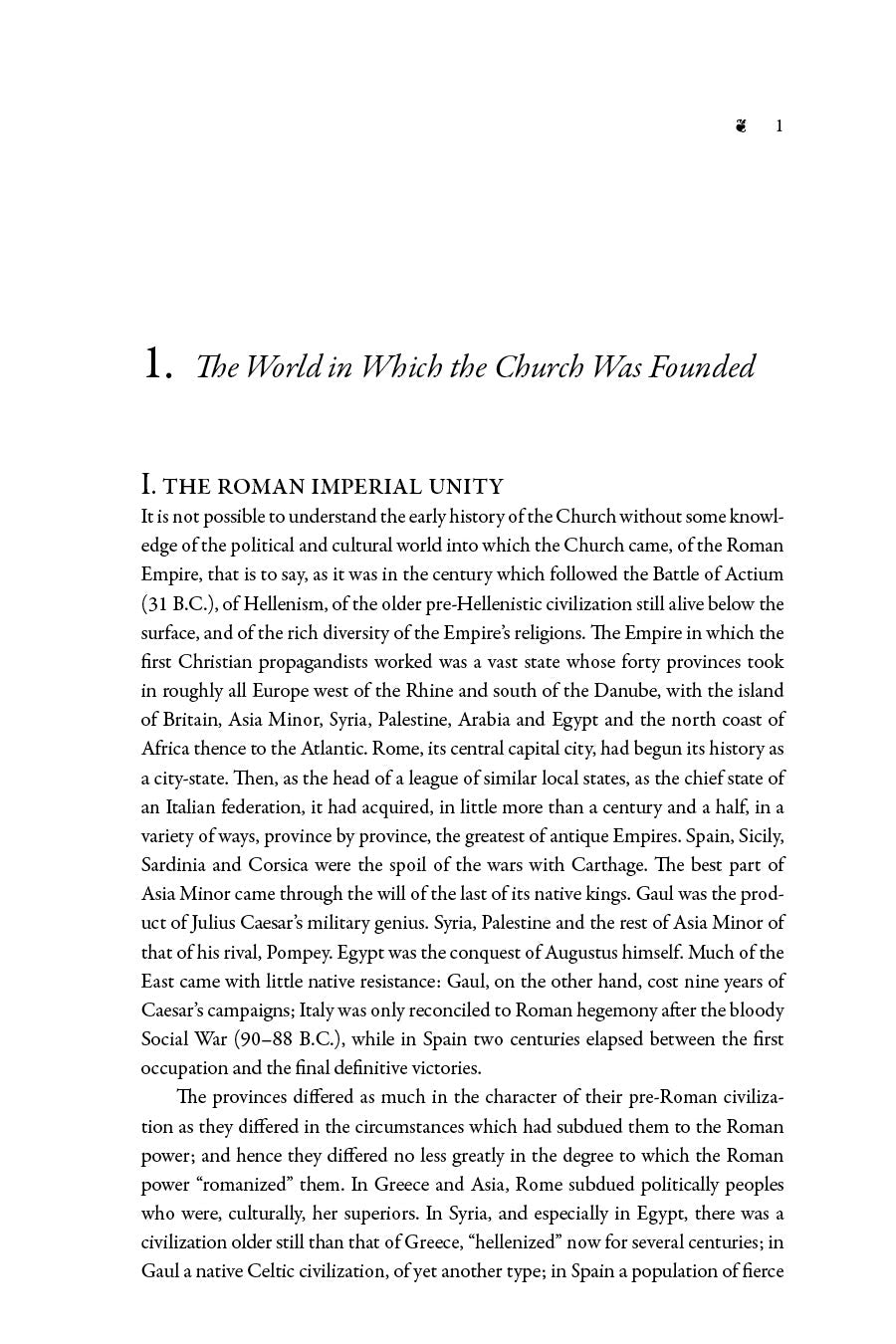 A History of the Church, Volume I