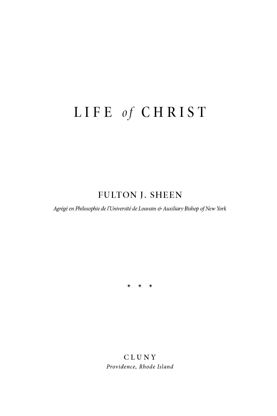 Life of Christ