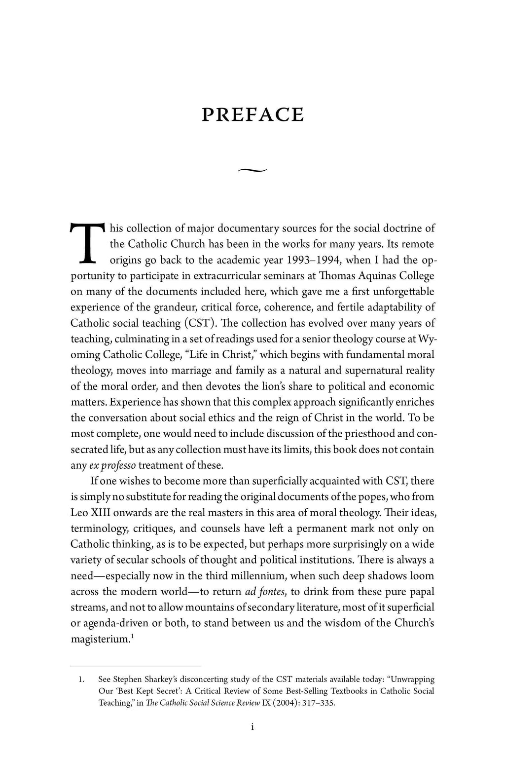 A Reader in Catholic Social Teaching