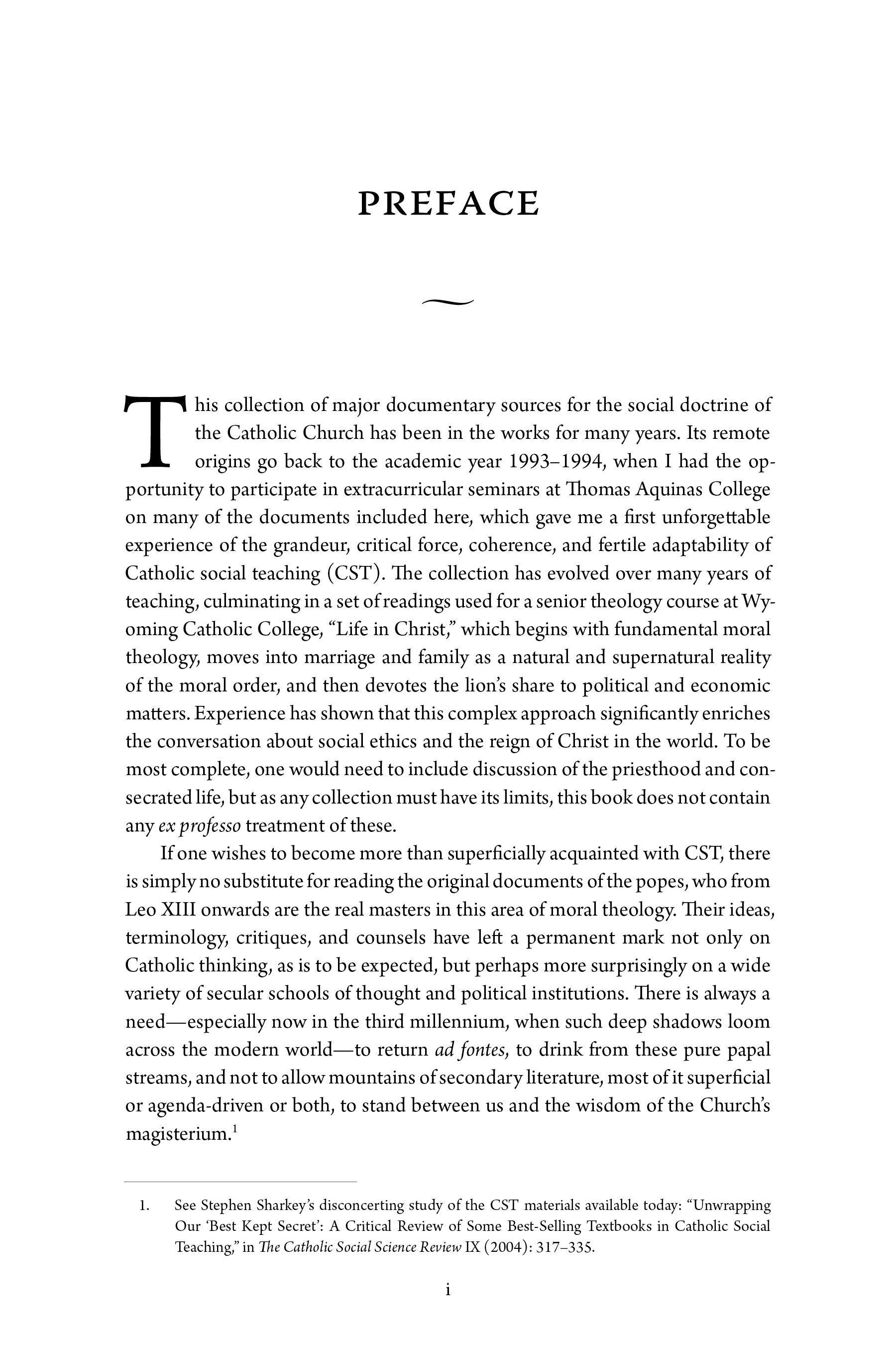 A Reader in Catholic Social Teaching