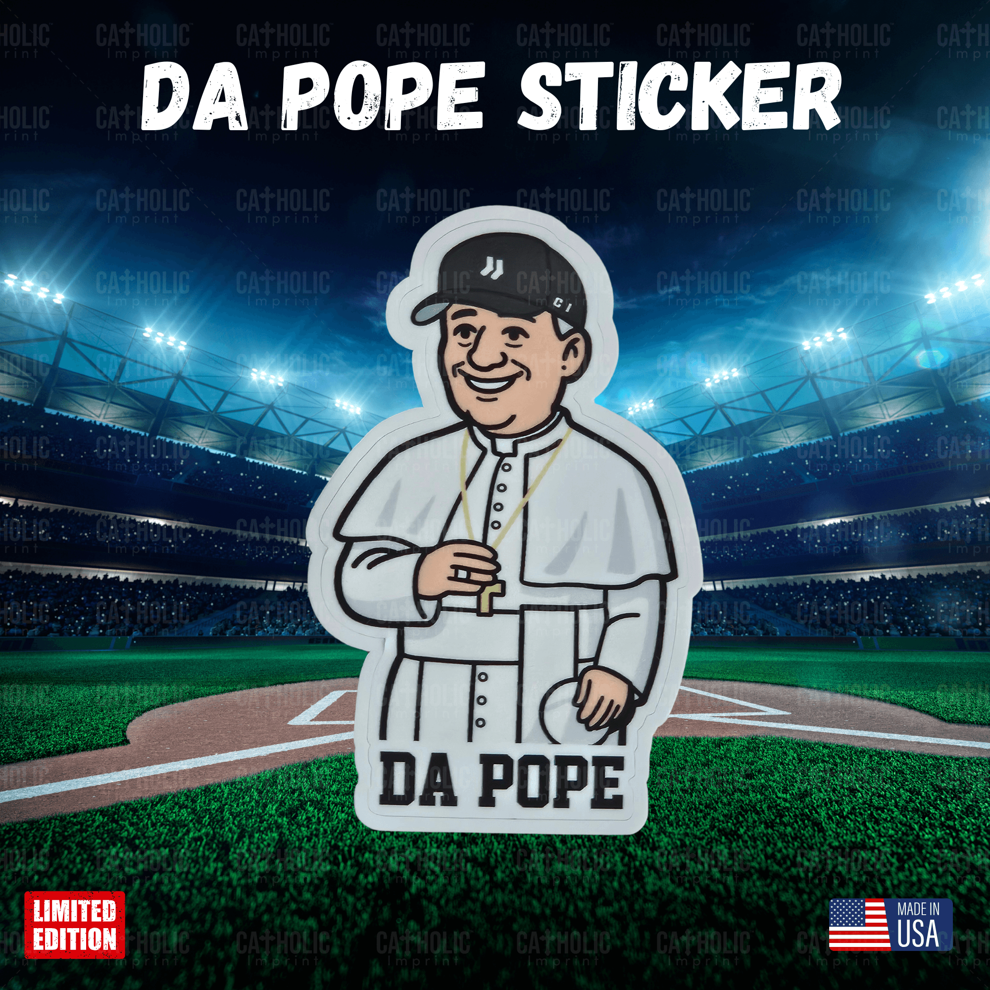 Da Pope Baseball Sticker