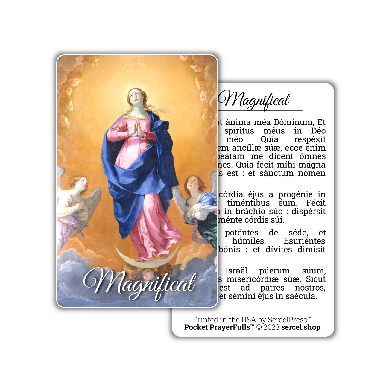 Magnificat in Latin: Pocket PrayerFulls™ | Durable Wallet Prayer Cards | Catholic