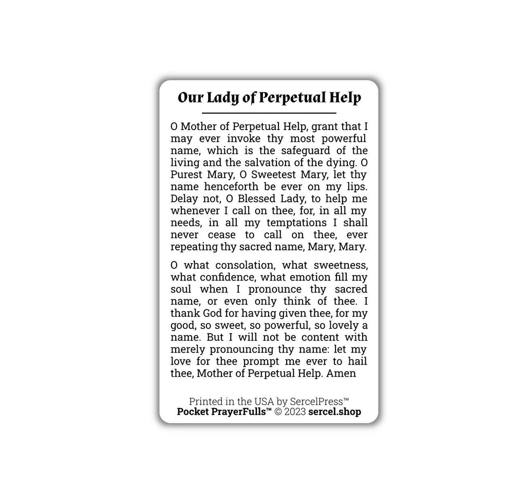 Our Lady of Perpetual Help: Pocket PrayerFulls™ | Durable Wallet Prayer Cards | Catholic Prayers