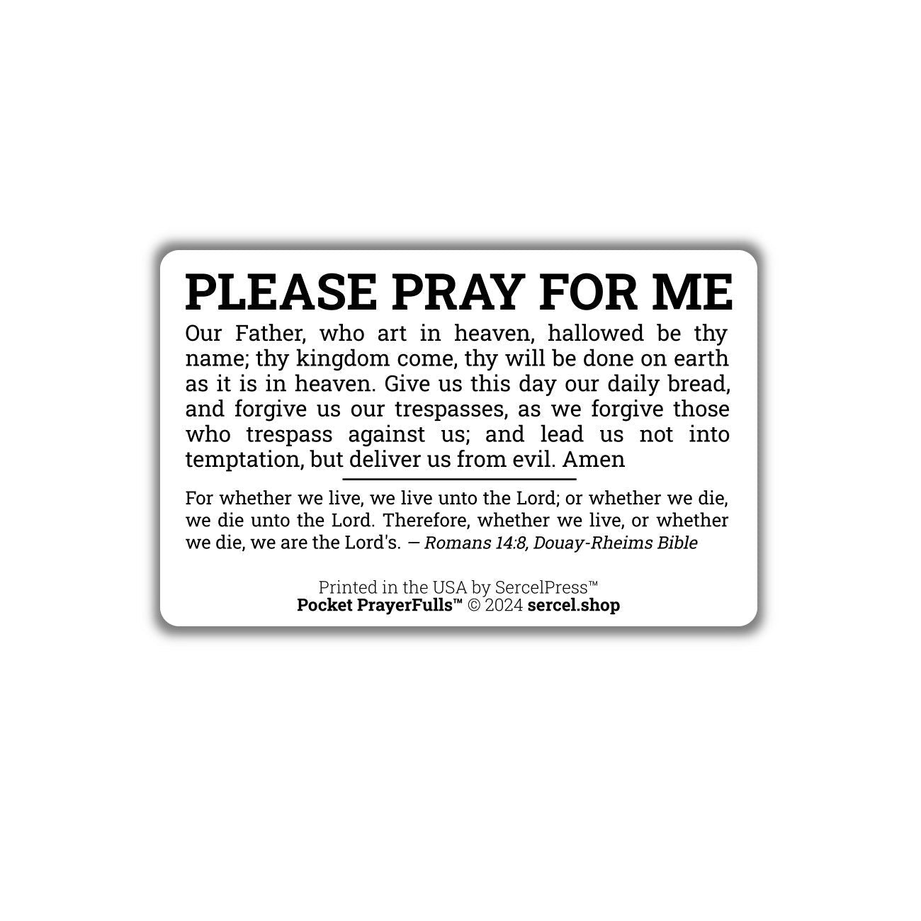 I am a Catholic—In Case of Emergency Please Call a Priest | Pocket PrayerFulls™ | Uncompromising Holy Cards — Built to Last. Backed for Life