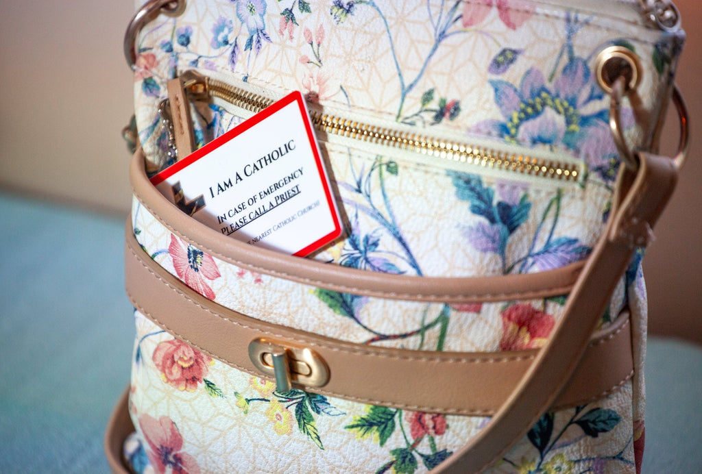 I am a Catholic—In Case of Emergency Please Call a Priest | Pocket PrayerFulls™ | Uncompromising Holy Cards — Built to Last. Backed for Life