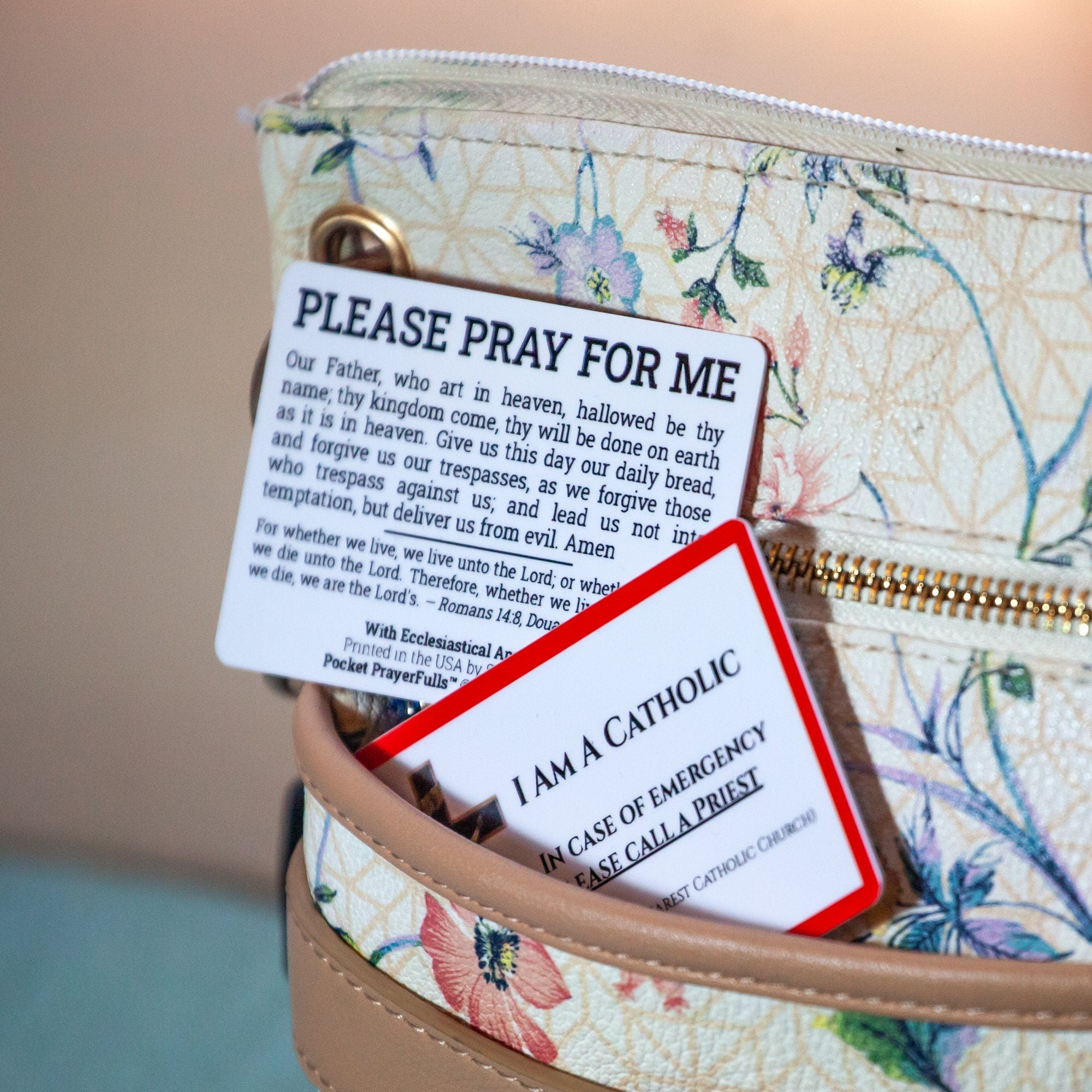 I am a Catholic—In Case of Emergency Please Call a Priest | Pocket PrayerFulls™ | Uncompromising Holy Cards — Built to Last. Backed for Life
