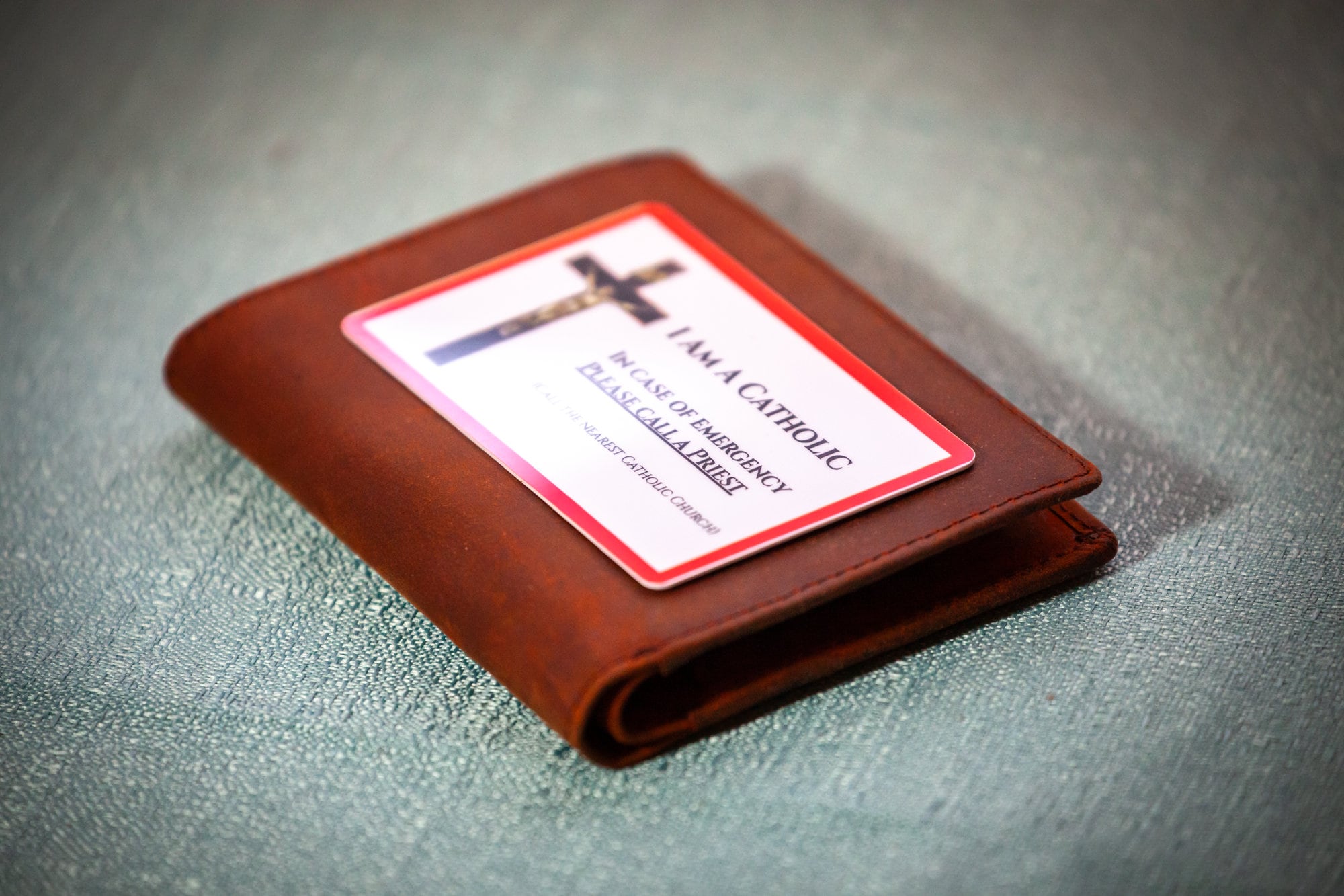 I am a Catholic—In Case of Emergency Please Call a Priest | Pocket PrayerFulls™ | Uncompromising Holy Cards — Built to Last. Backed for Life